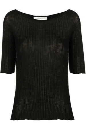 Serafini Geripptes Strickoberteil