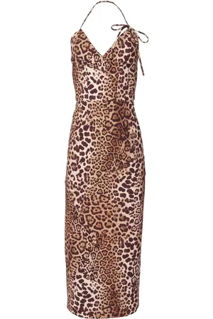 Carolina Herrera Neckholder-Kleid mit Leo-Print
