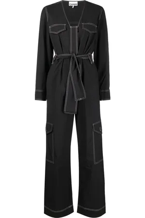 Ganni Jumpsuit mit Gürtel