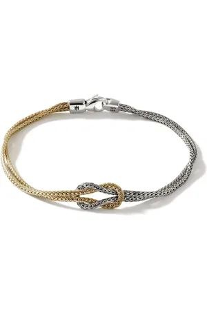 John Hardy 14kt Manah Gelbgold- und Silberarmband 1,8mm