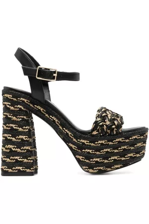 Castaner Damen Sandalen - Gewebte Sandalen mit Blockabsatz 137mm