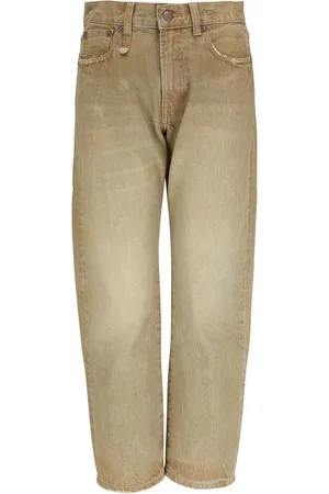 R13 Gerade Jeans mit Stone-Wash-Effekt