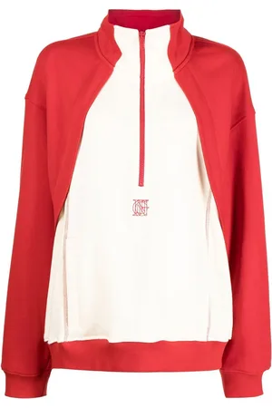 GOEN.J Sweatshirt mit Kontrasteinsätzen
