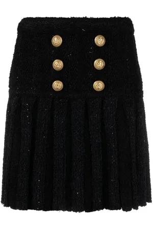 Balmain Taillenrock mit Knöpfen