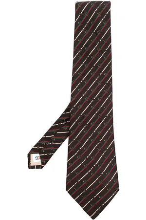 Gucci 1980 Seidenkrawatte mit grafischem Print
