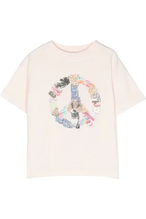 Palm Angels T-Shirt mit Friedenszeichen