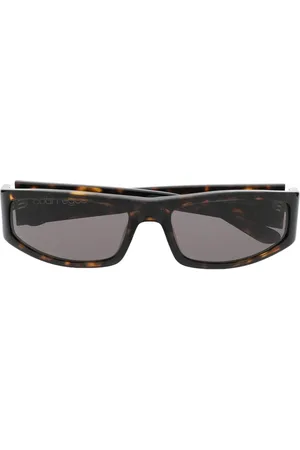 Courrèges Eckige Sonnenbrille in Schildpattoptik