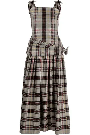 Molly Goddard Maxikleid mit Schottenkaro