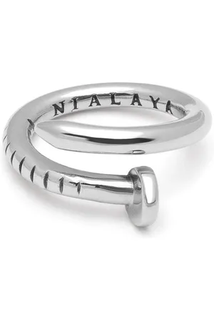 Nialaya Gravierter Dorje Ring mit Nagelform