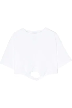 DOUUOD KIDS Cropped-T-Shirt mit Knoten