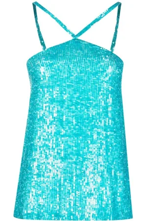 P.A.R.O.S.H. Gem Neckholder-Top mit Pailletten