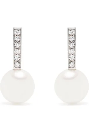 Tasaki 18kt Akoya Weißgoldohrringe mit Diamanten
