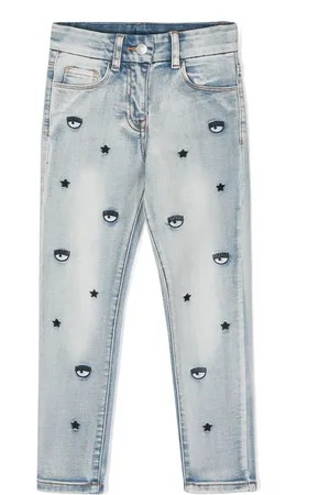 Chiara Ferragni Jeans mit Eyelike-Motiv