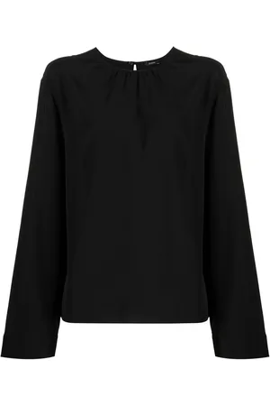 Joseph Bluse mit gerafftem Kragen