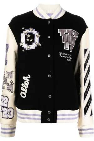 OFF-WHITE Collegejacke mit Bling-Patches