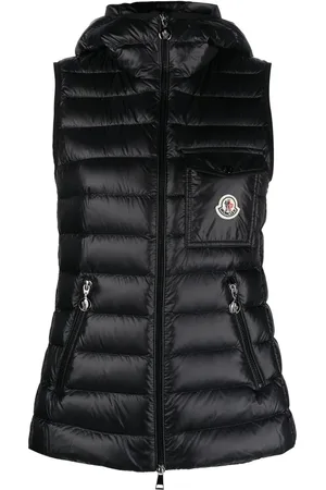 Moncler Gefütterte Weste mit Logo-Print