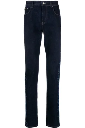Roberto Cavalli Gerade Jeans mit Leoparden-Print