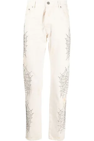 Palm Angels Slim-Fit-Jeans mit Schmucksteinen