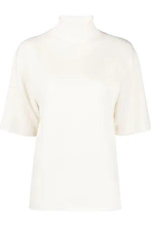 Jil Sander Kurzärmeliges Rollkragenoberteil