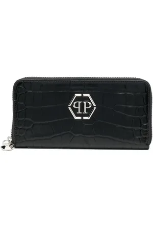 Philipp Plein Portemonnaie mit Kroko-Effekt