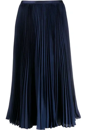 Ralph Lauren High-Waist-Midirock mit Falten