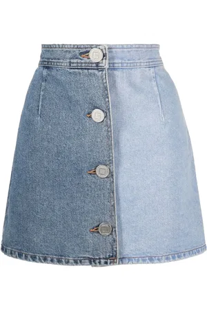 KIMHEKIM Zweifarbiger Jeans-Minirock