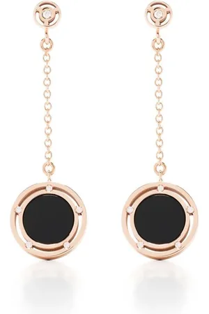 Damiani 18kt Rotgold-Hängeohrringe mit Onyx