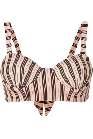 AMIR SLAMA Gestreiftes Bustier-Top