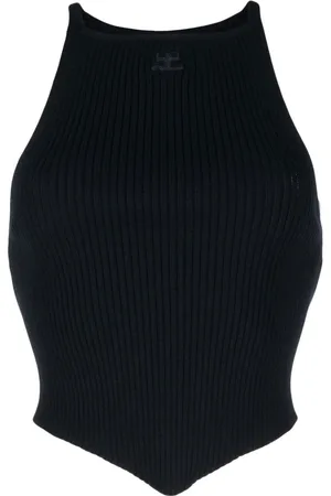 Courrèges Pointy Tanktop aus Rippstrick