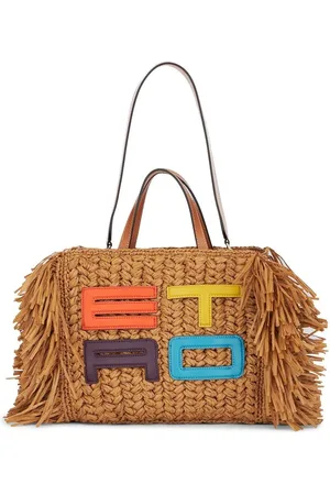 Etro Gewebter Shopper mit Logo-Stickerei