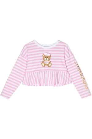 Moschino Gestreiftes Oberteil mit Schößchen