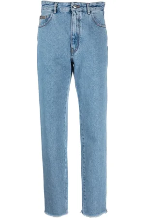 GCDS Kristallverzierte Straight-Leg-Jeans