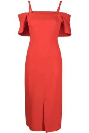 Victoria Beckham Schulterfreies Midikleid