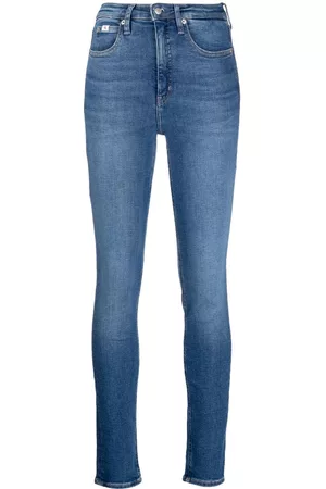 Calvin Klein Damen Skinny Jeans - Skinny-Jeans mit hohem Bund