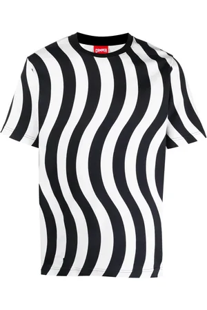 Camper T-Shirt mit Wellen-Print