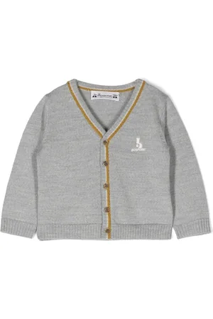 BONPOINT Gestreifter Cardigan mit Logo