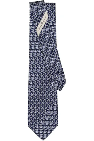 Salvatore Ferragamo Seidenkrawatte mit Gancini-Print