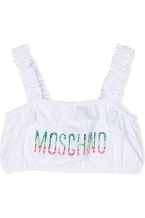 Moschino Bikinioberteil mit Logo-Stickerei