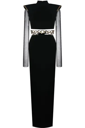 JEAN-LOUIS SABAJI Kleid mit Kettenborten