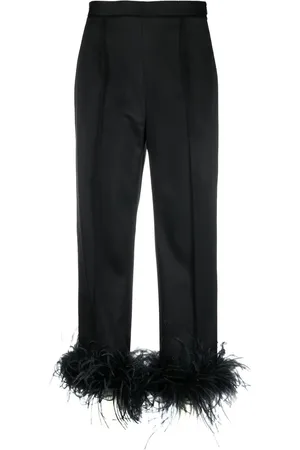Styland Cropped-Hose mit Federn