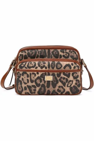 Dolce & Gabbana Crespo Handtasche mit Leoparden-Print