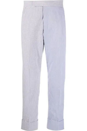 Thom Browne Cropped-Hose aus Seersucker