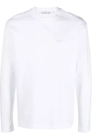 Calvin Klein Herren Longsleeves - Langarmshirt mit Logo-Print