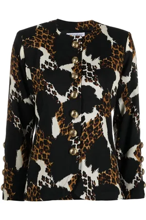 Saint Laurent Jacke mit Animal-Print