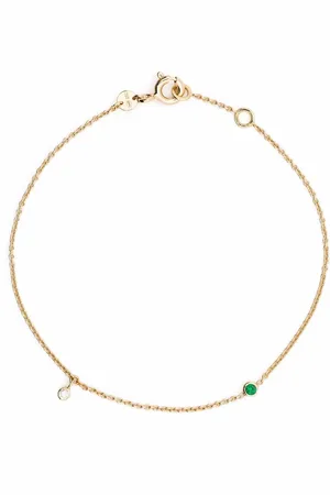 We by White Bird 18kt Clarisse Gelbgoldarmband mit Diamant und Smaragd