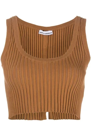 Paco rabanne Geripptes Cropped-Top