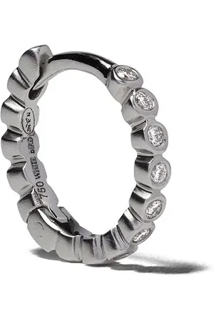 We by White Bird 18kt Goldcreole mit einem Diamanten