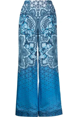 Alberta Ferretti Weite Hose mit grafischem Print