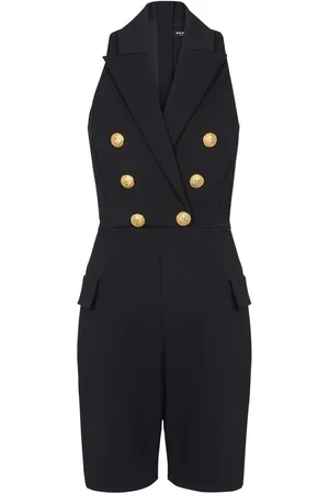 Balmain Doppelreihiger Playsuit mit steigendem Revers