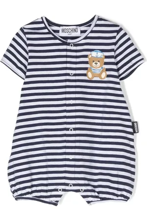 Moschino Kurzer Strampler mit Streifen